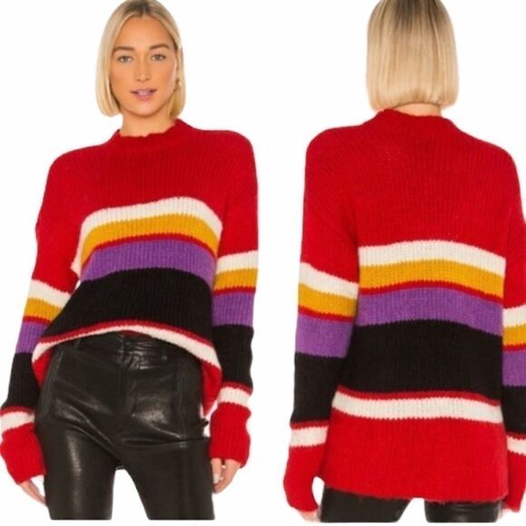 NEW SANCTUARY Chunky Knit Striped Pullover - Picture 1 of 6